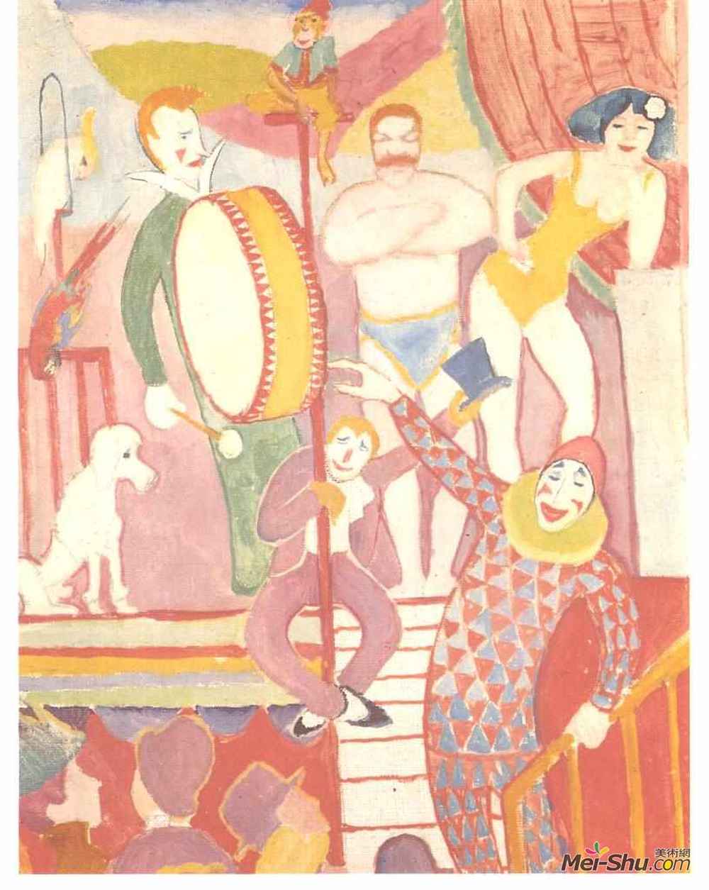 奥古斯特·麦克(August Macke)高清作品《马戏团》