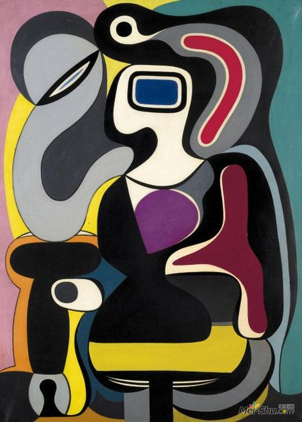 奥古斯特·赫尔宾(Auguste Herbin)高清作品《组成》