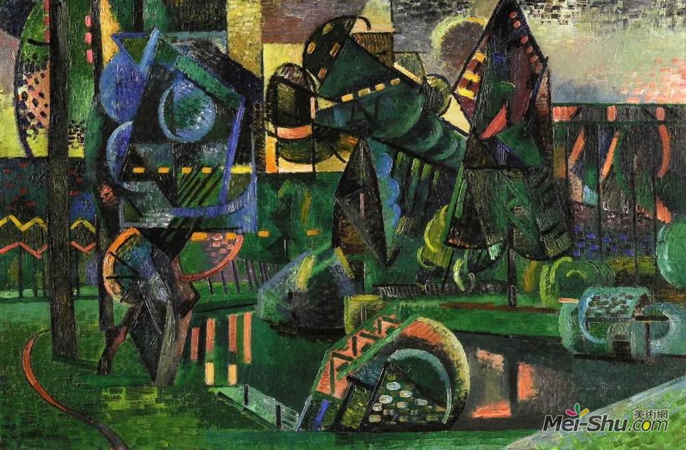 奥古斯特·赫尔宾(Auguste Herbin)高清作品《瓦兹考特的瓦兹》