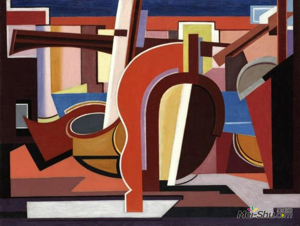 奥古斯特·赫尔宾(Auguste Herbin)高清作品《小船》