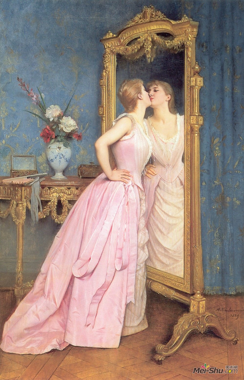 奥古斯特·屠勒姆曲(Auguste Toulmouche)高清作品《虚荣》