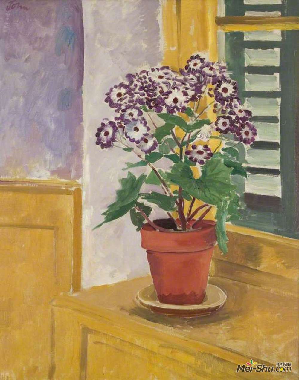 奥古斯都·约翰(Augustus John)高清作品《瓜叶菊》