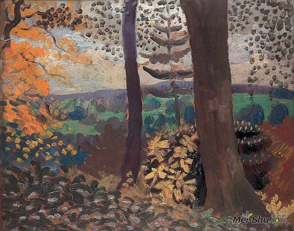 奥古斯都·约翰(Augustus John)高清作品《彻克风景》
