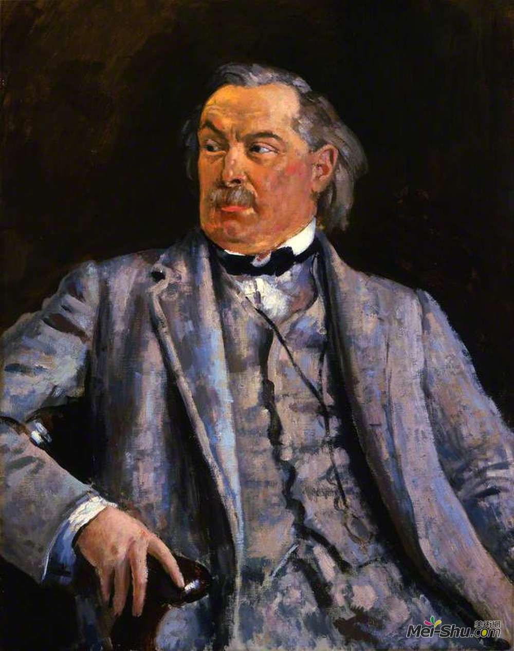 奥古斯都·约翰(Augustus John)高清作品《尊敬的戴维·劳合·乔治》
