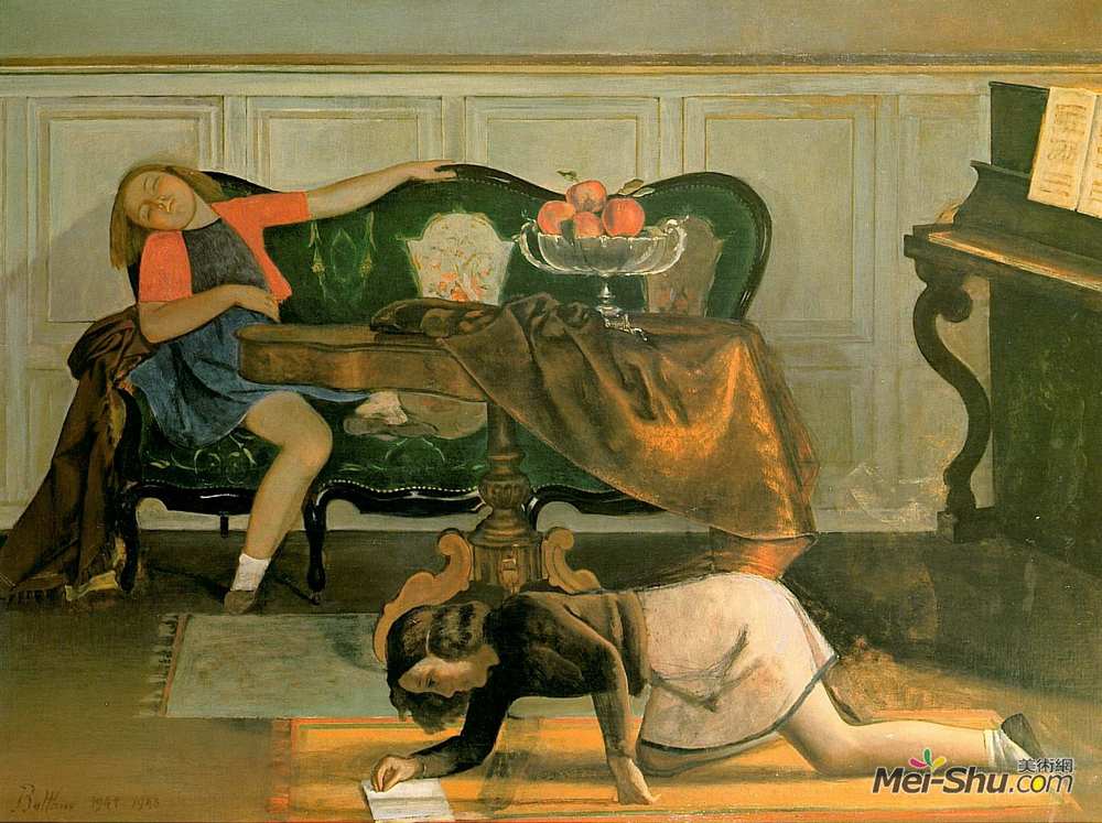 巴尔蒂斯(Balthus)高清作品《客厅》