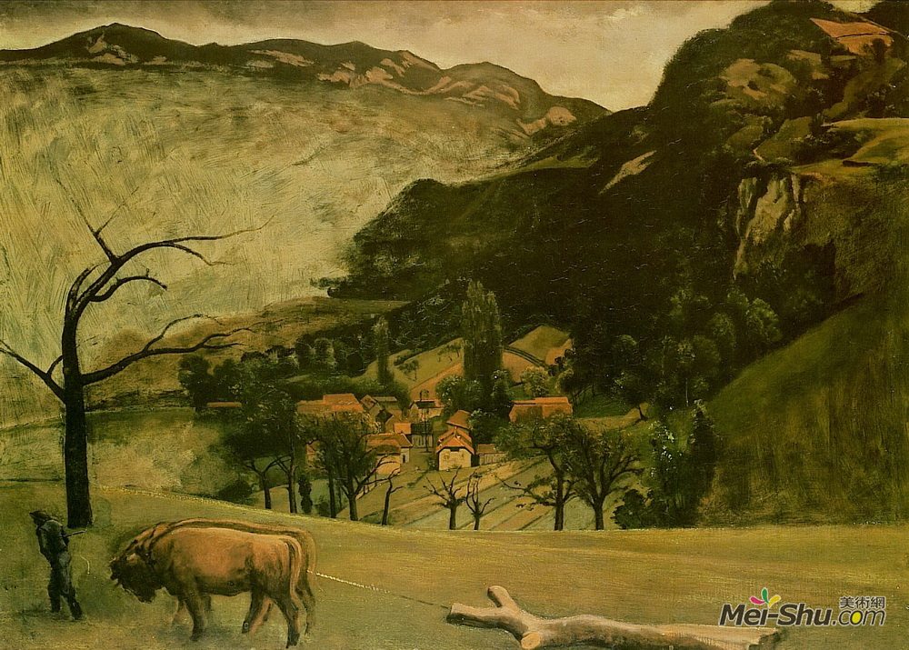 巴尔蒂斯(Balthus)高清作品《牛的山水》