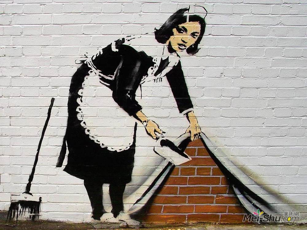班克斯(Banksy)高清作品《法国女佣》
