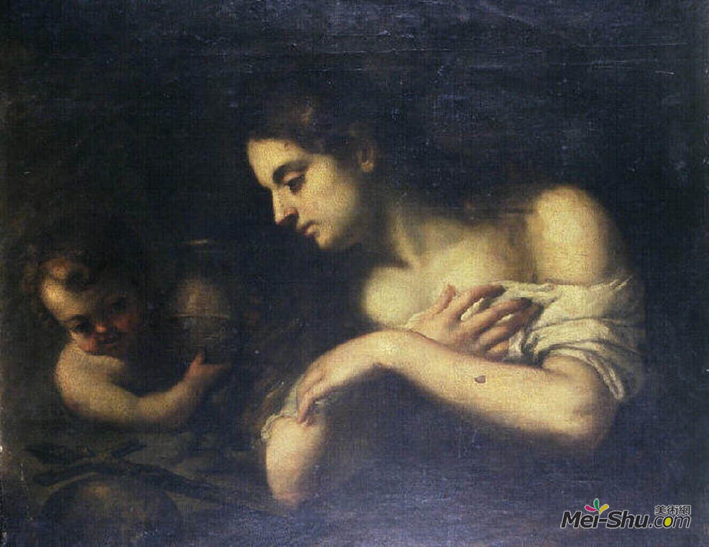 巴托洛梅·埃斯特万·穆立罗(Bartolome Esteban Murillo)高清作品《忏悔抹大拉与天使》