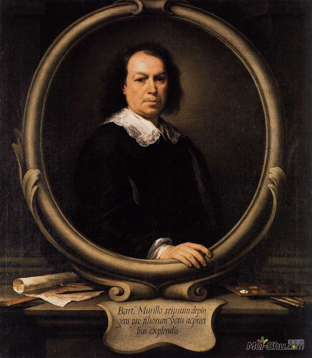巴托洛梅·埃斯特万·穆立罗(Bartolome Esteban Murillo)高清作品《自画像》