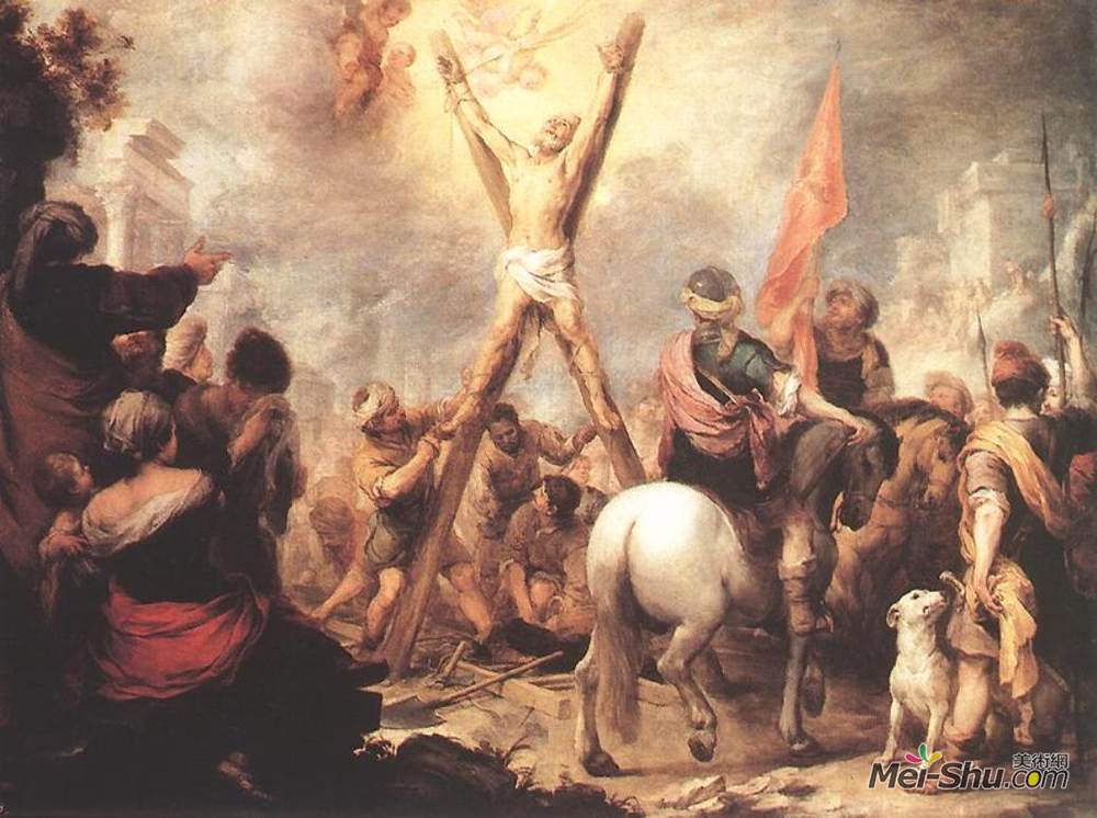 巴托洛梅·埃斯特万·穆立罗(Bartolome Esteban Murillo)高清作品《圣安得烈的殉难》