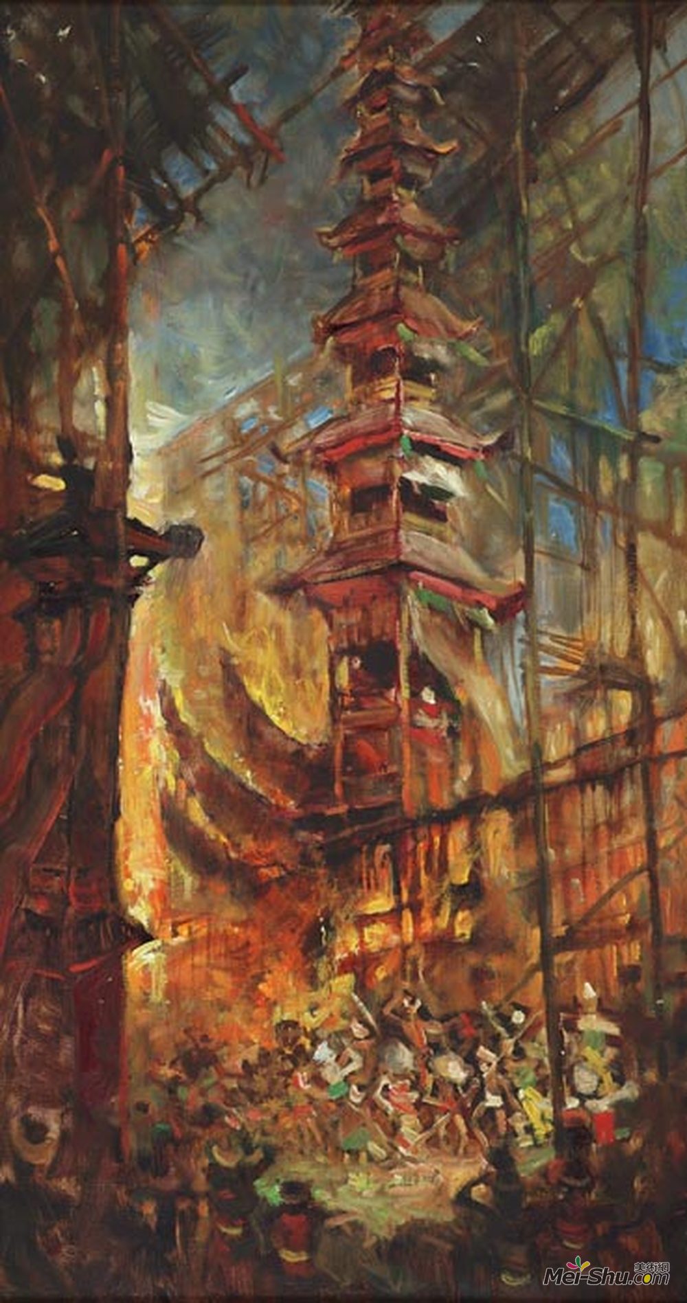 巴苏基阿卜杜拉(Basuki Abdullah)高清作品《巴厘岛仪式》