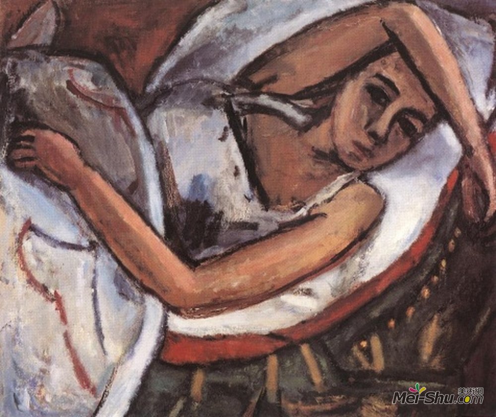 贝拉克佐贝尔(Bela Czobel)高清作品《斜倚的女人》