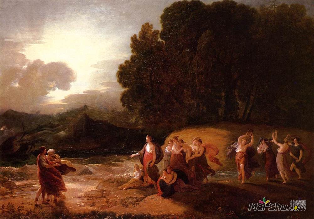 本杰明·韦斯特(Benjamin West)高清作品《Calypso's Reception of Telemachus and Me》