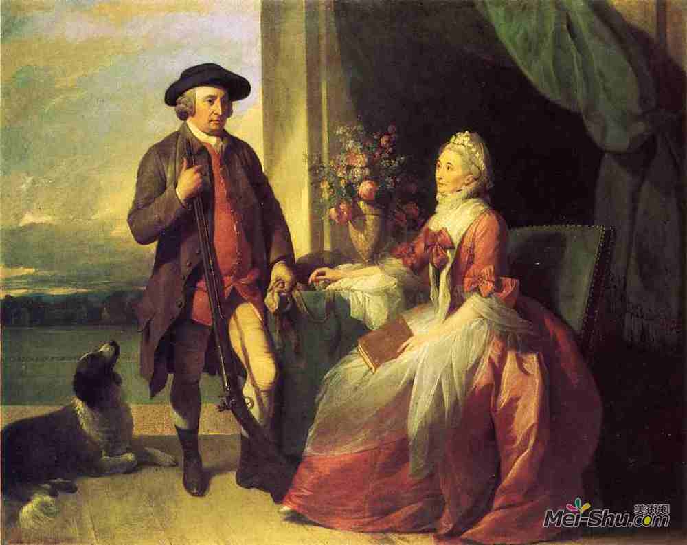 本杰明·韦斯特(Benjamin West)高清作品《Mr. Robert Grafton and Mrs. Mary Partridge Wells Grafton》