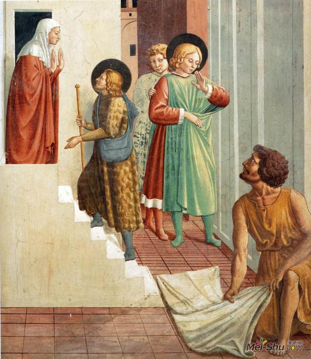 贝诺佐·哥佐利(Benozzo Gozzoli)高清作品《圣弗朗西斯的诞生，朝圣者出生的预言，何》