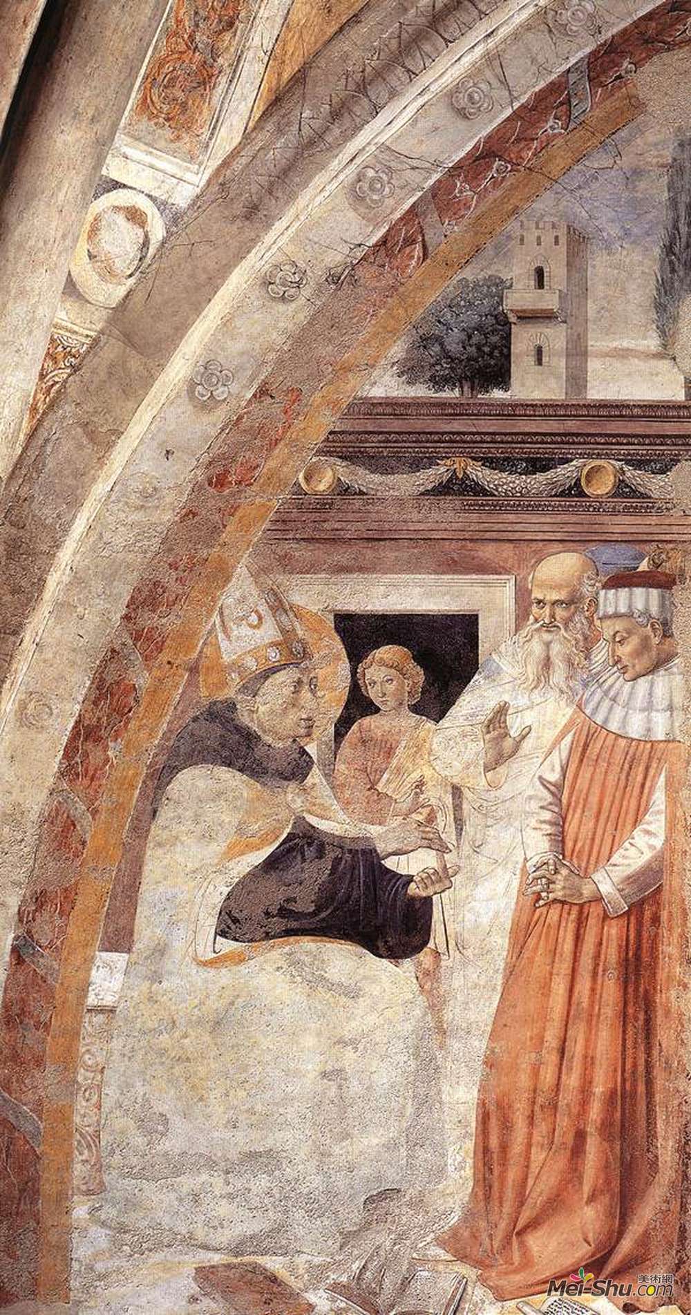 贝诺佐·哥佐利(Benozzo Gozzoli)高清作品《异教徒的转变》