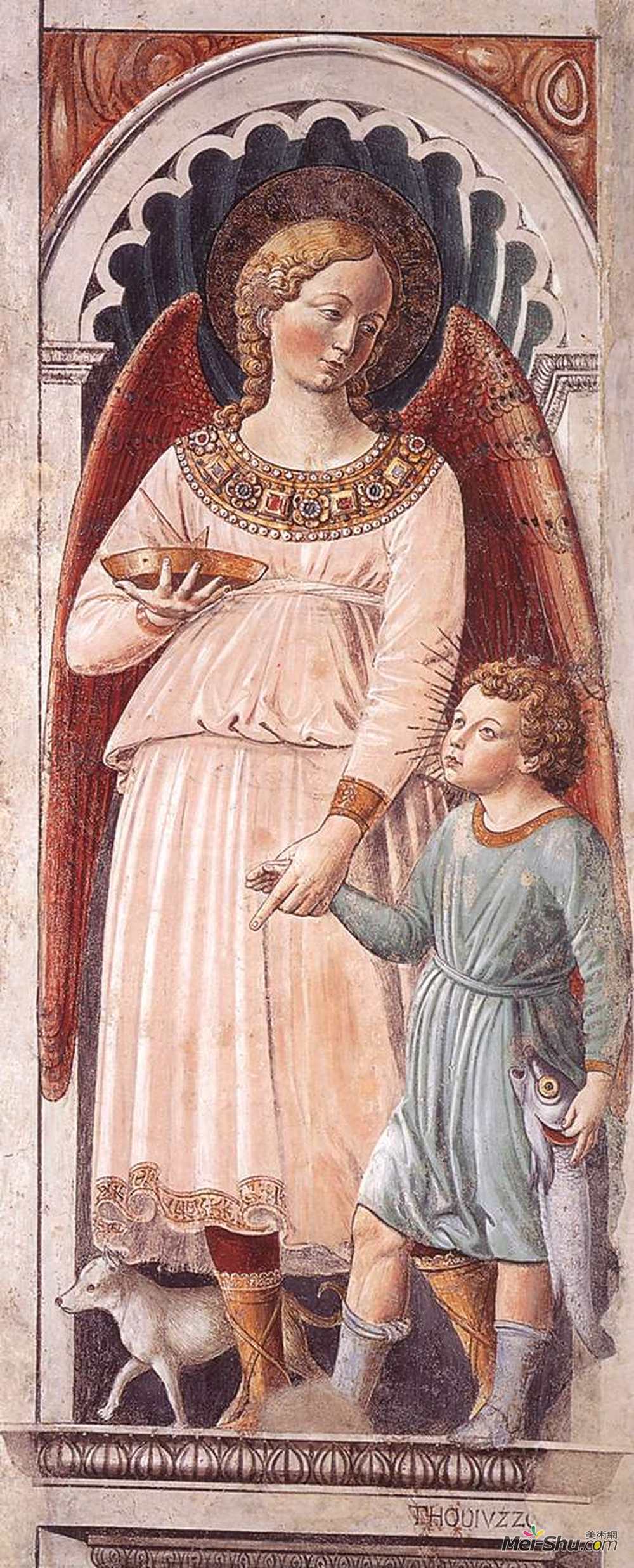 贝诺佐·哥佐利(Benozzo Gozzoli)高清作品《拉斐尔和托拜厄斯》