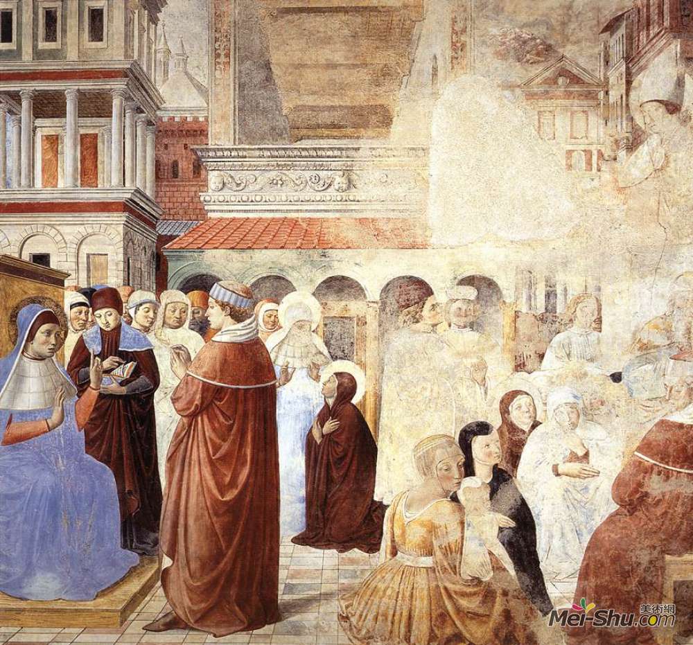 圣安布罗斯的场景贝诺佐哥佐利benozzogozzoli高清作品欣赏