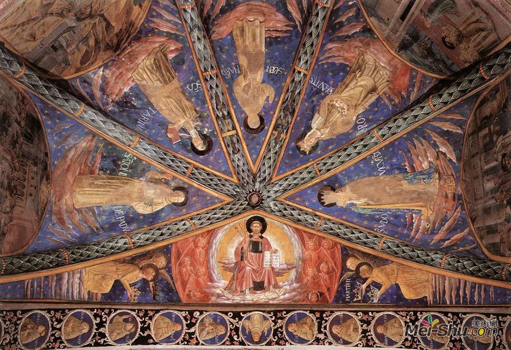 贝诺佐·哥佐利(Benozzo Gozzoli)高清作品《圣弗兰西斯的荣耀与圣徒》