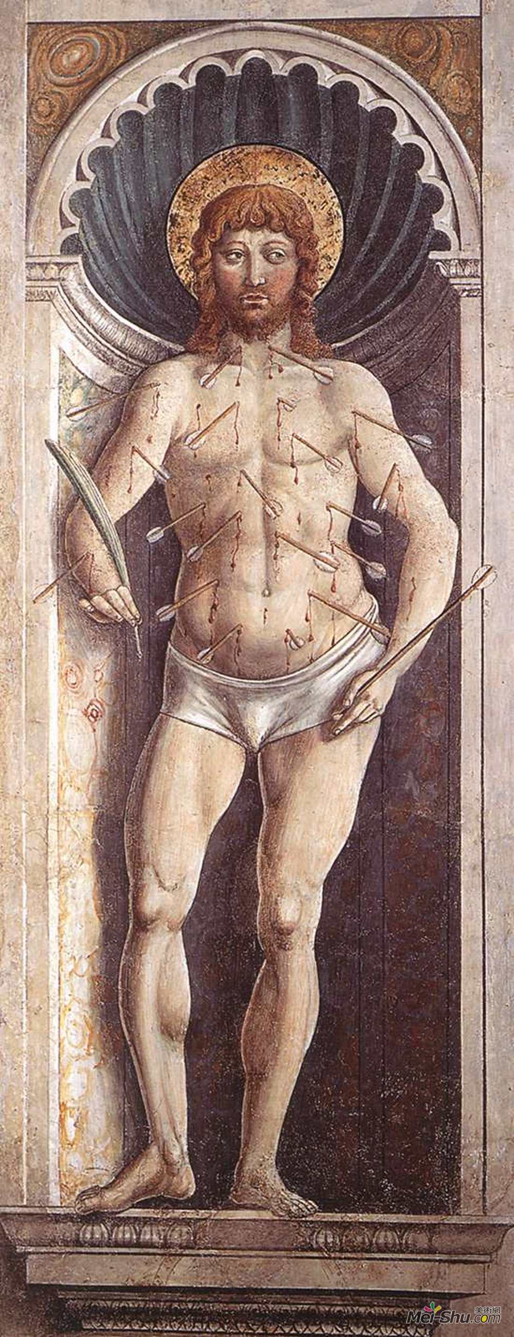 贝诺佐·哥佐利(Benozzo Gozzoli)高清作品《圣塞巴斯蒂安》