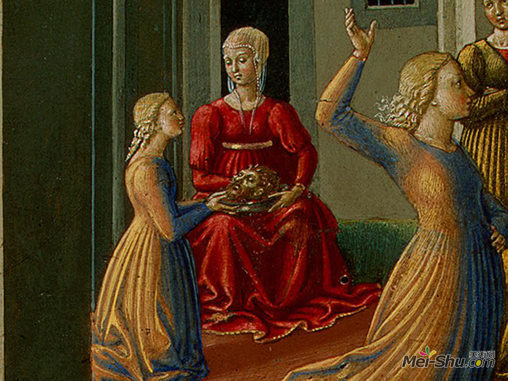 贝诺佐·哥佐利(Benozzo Gozzoli)高清作品《莎乐美之舞（细节）》
