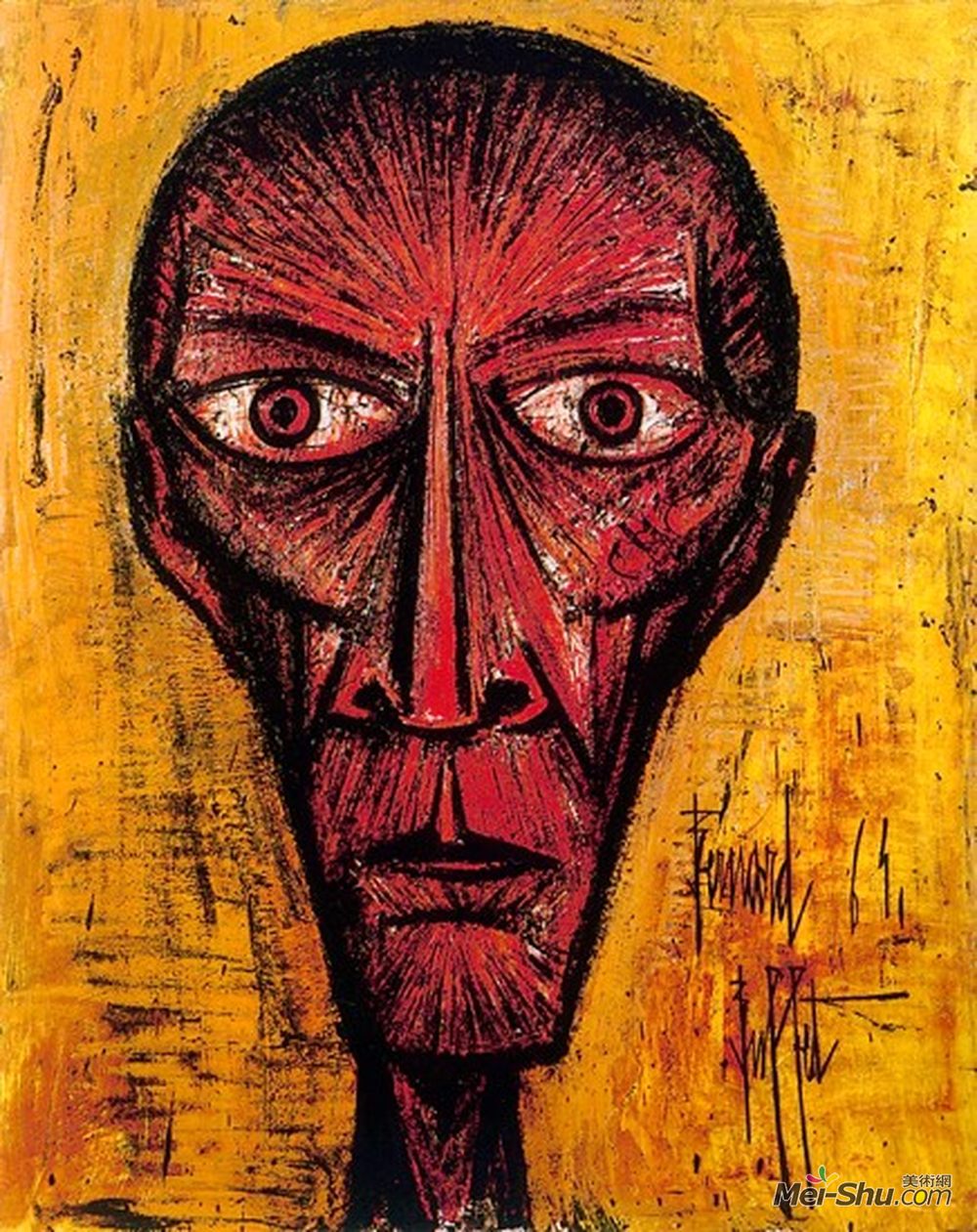 ベルナール・ビュッフェ【Tete d'ecorche de face】 ベルナール・ビュッフェ【Tete d'ecorche de face】 - メルカリ