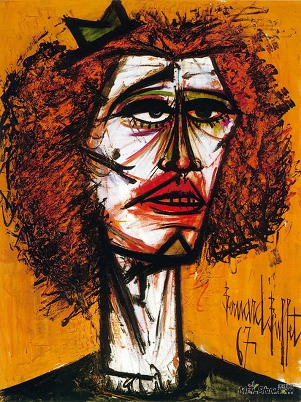 贝尔纳·布菲(Bernard Buffet)高清作品《T&ête rousse》