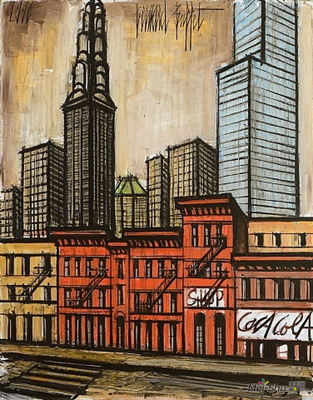 贝尔纳·布菲(Bernard Buffet)高清作品《克里斯塔尔大厦》