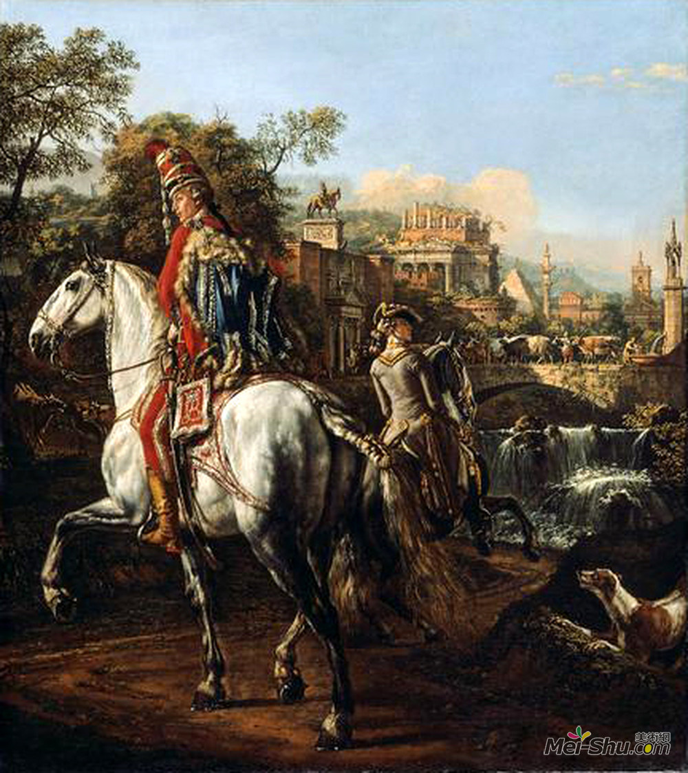 贝尔纳多·贝洛托(Bernardo Bellotto)高清作品《马背上的轻骑兵》