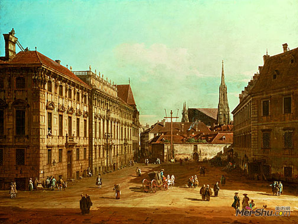 贝尔纳多·贝洛托(Bernardo Bellotto)高清作品《维也纳罗布科维奇宫观》