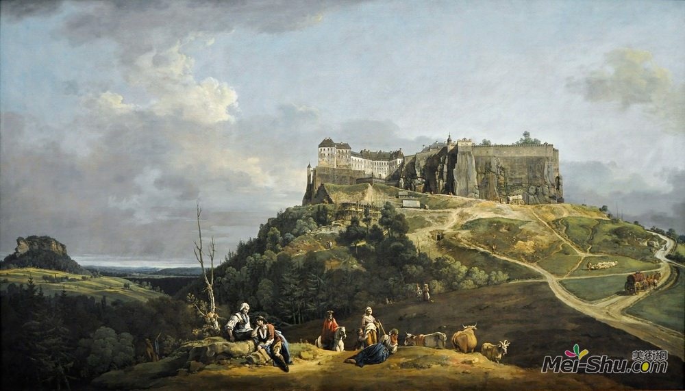 贝尔纳多·贝洛托(Bernardo Bellotto)高清作品《科尼斯坦的要塞》