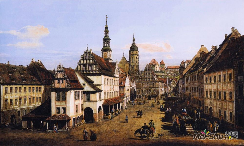 贝尔纳多·贝洛托(Bernardo Bellotto)高清作品《皮尔纳市场》