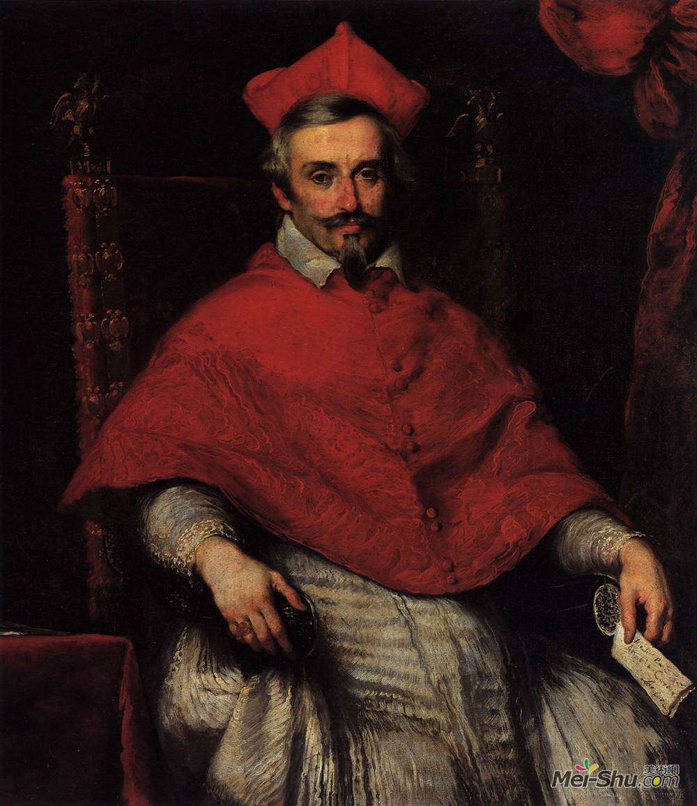 别·斯特劳兹(Bernardo Strozzi)高清作品《Portrait of Cardinal Federico Cornaro》