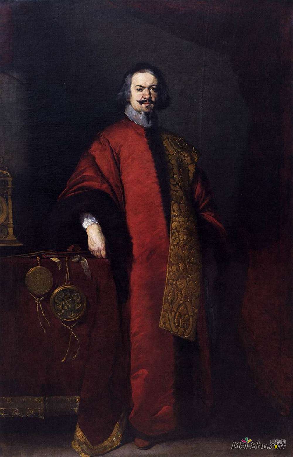 别·斯特劳兹(Bernardo Strozzi)高清作品《骑士乔凡尼格里玛尼肖像》