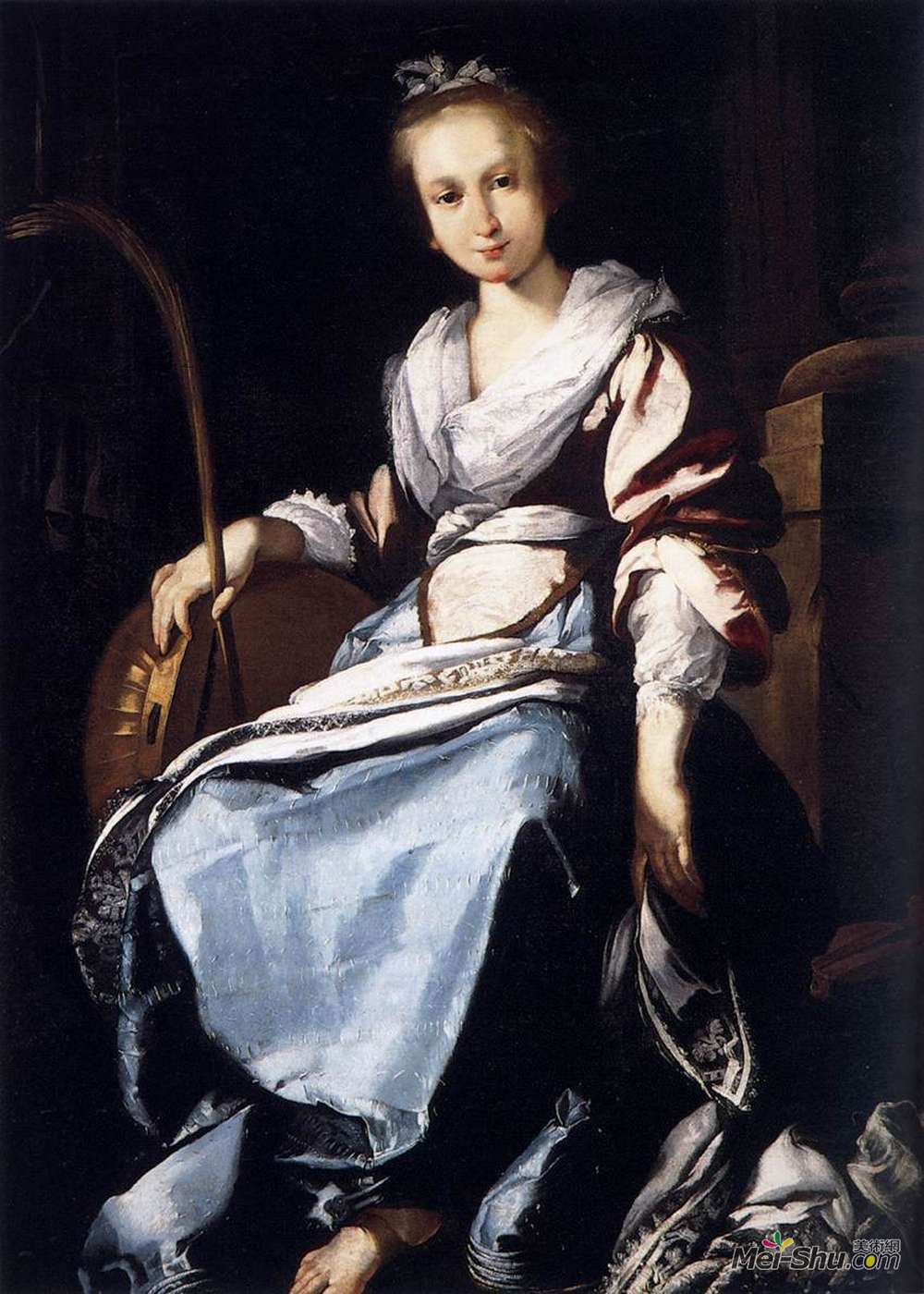 别·斯特劳兹(Bernardo Strozzi)高清作品《圣塞西莉亚》