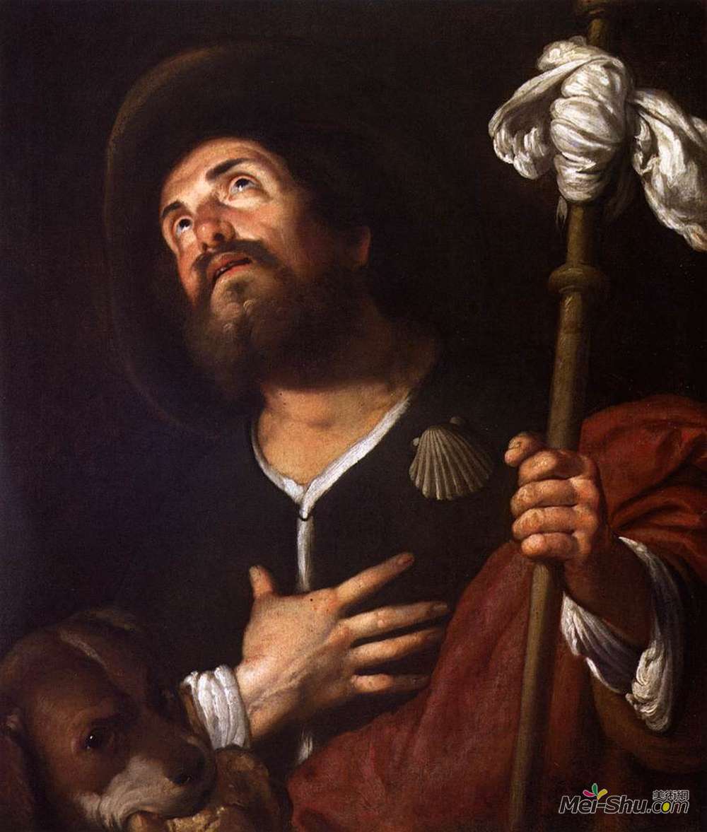 别·斯特劳兹(Bernardo Strozzi)高清作品《圣罗奇》