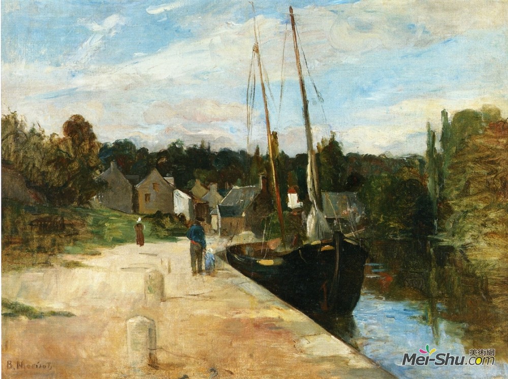 贝尔特·摩里索特(Berthe Morisot)高清作品《Rosbras, Brittany》