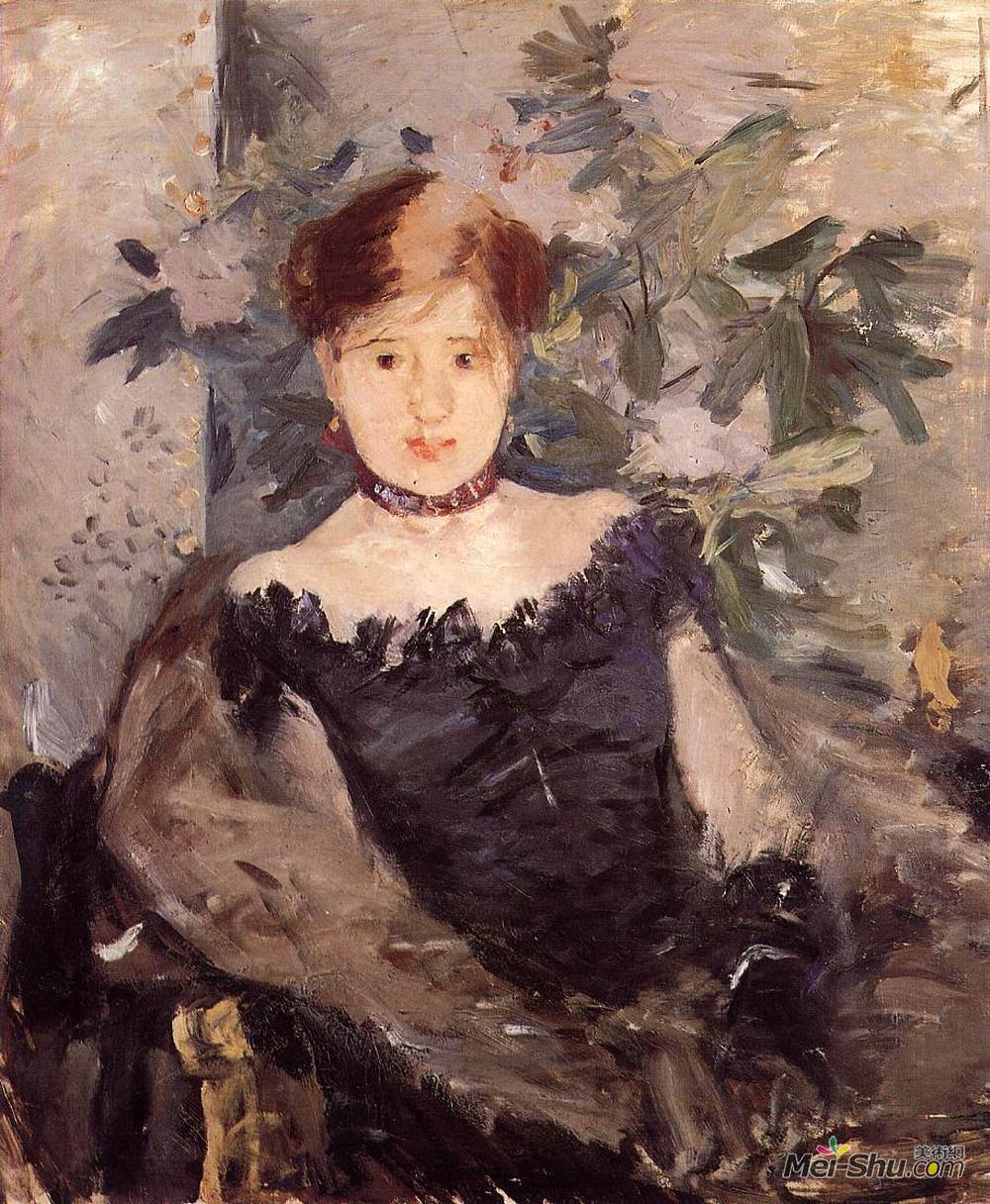 贝尔特·摩里索特(Berthe Morisot)高清作品《布莱克的女人》