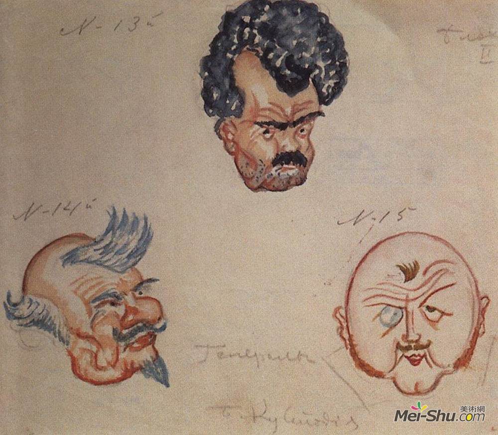 鲍里斯·克斯托依列夫(Boris Kustodiev)高清作品《将军》