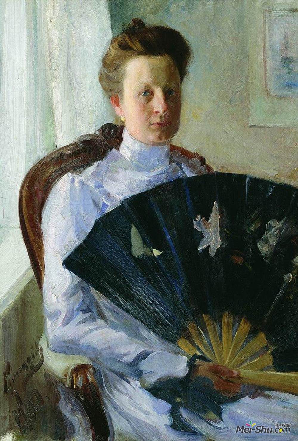 鲍里斯·克斯托依列夫(Boris Kustodiev)高清作品《Portrait of A.N. Protasova》