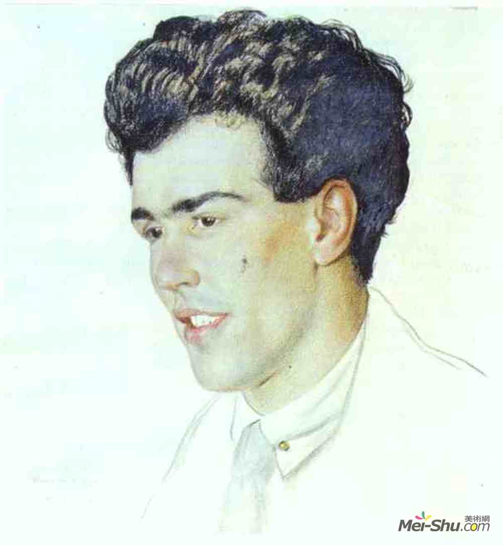 鲍里斯·克斯托依列夫(Boris Kustodiev)高清作品《Portrait of Nikolay Lazarevich Bublichenko》
