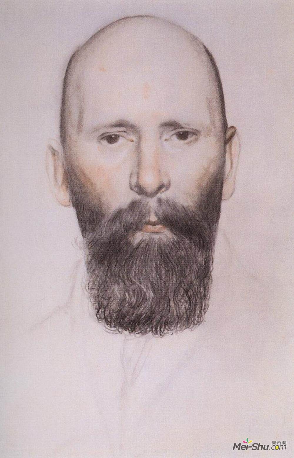 鲍里斯·克斯托依列夫(Boris Kustodiev)高清作品《Portrait of P.I. Neradovsky》