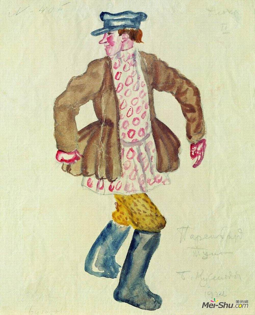 鲍里斯·克斯托依列夫(Boris Kustodiev)高清作品《来自图拉的那个人》