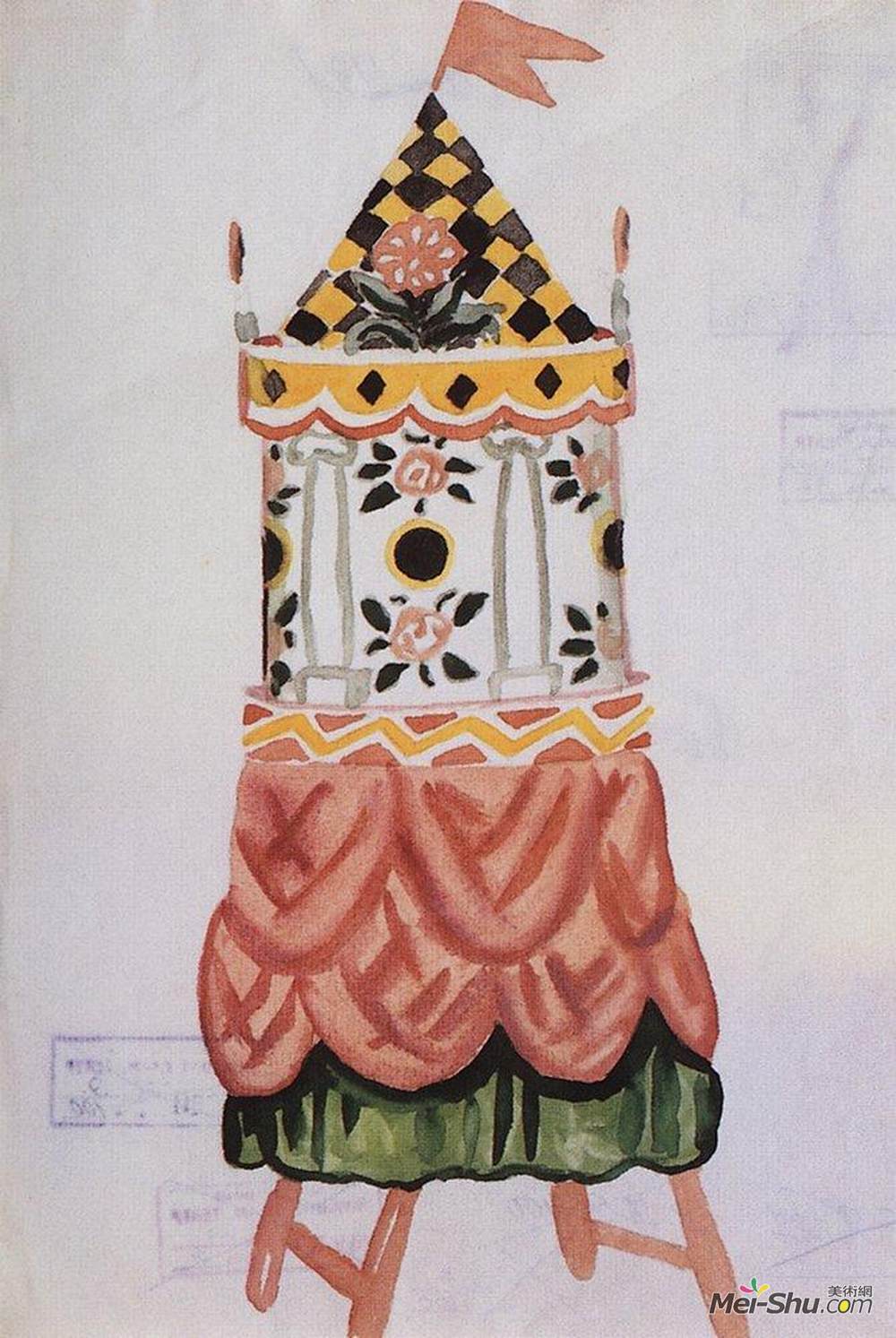 鲍里斯·克斯托依列夫(Boris Kustodiev)高清作品《塔楼》