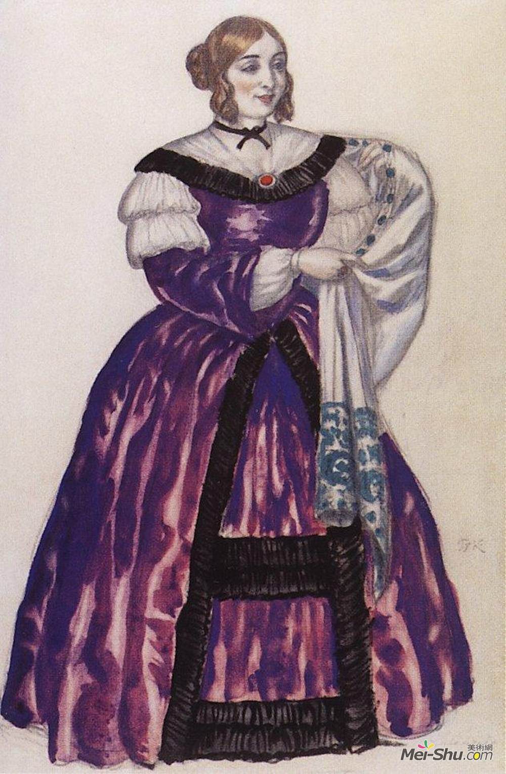 鲍里斯·克斯托依列夫(Boris Kustodiev)高清作品《奇沃伊多娃》