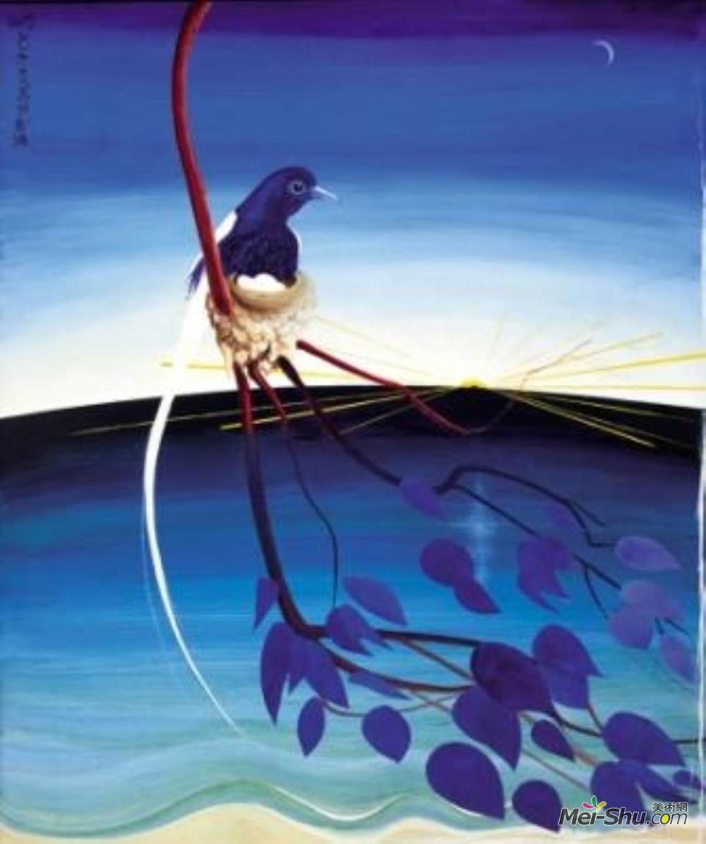 布雷特·怀特利(Brett Whiteley)高清作品《日出，日文：早上好！》