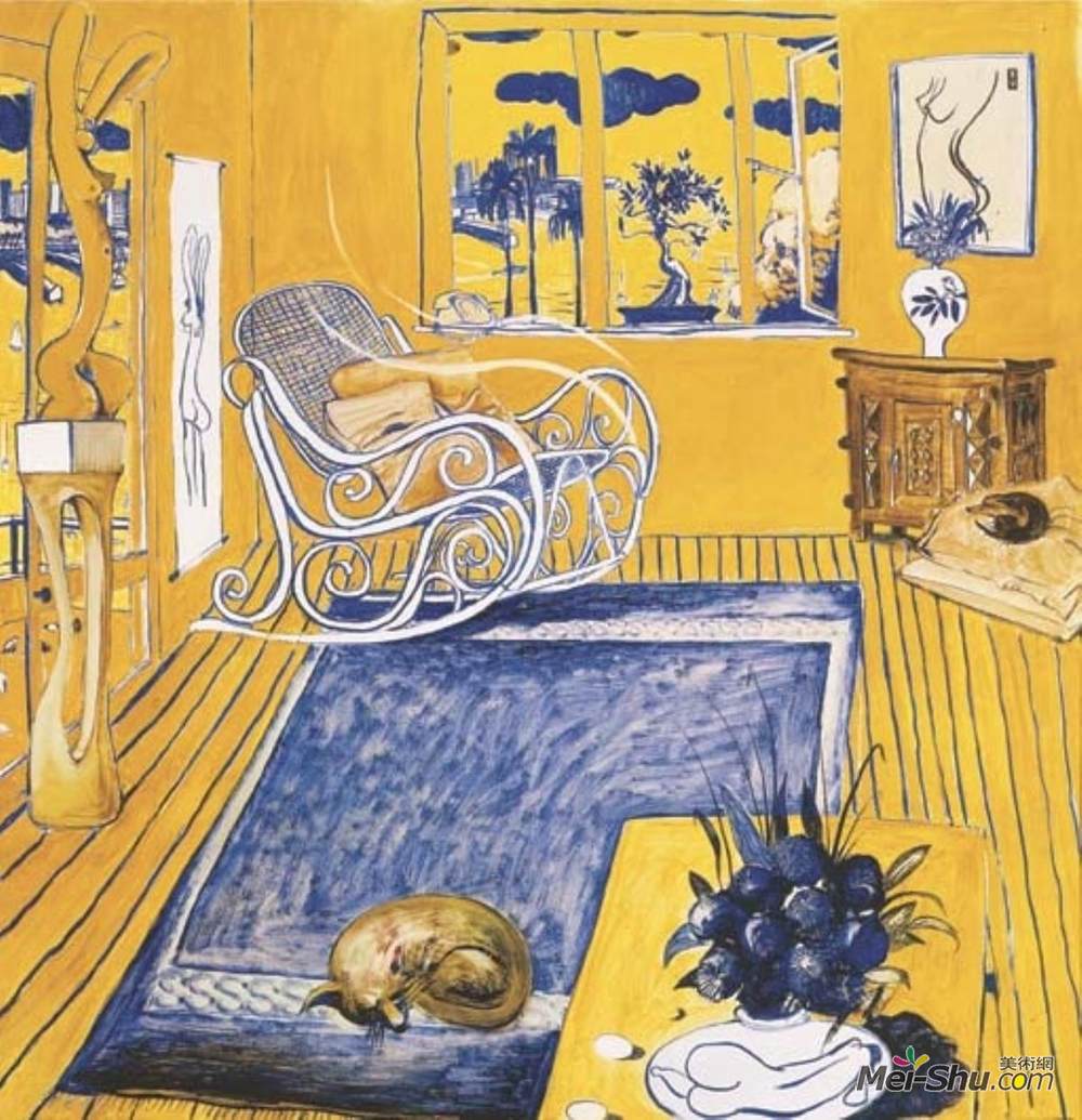 布雷特·怀特利(Brett Whiteley)高清作品《猫》