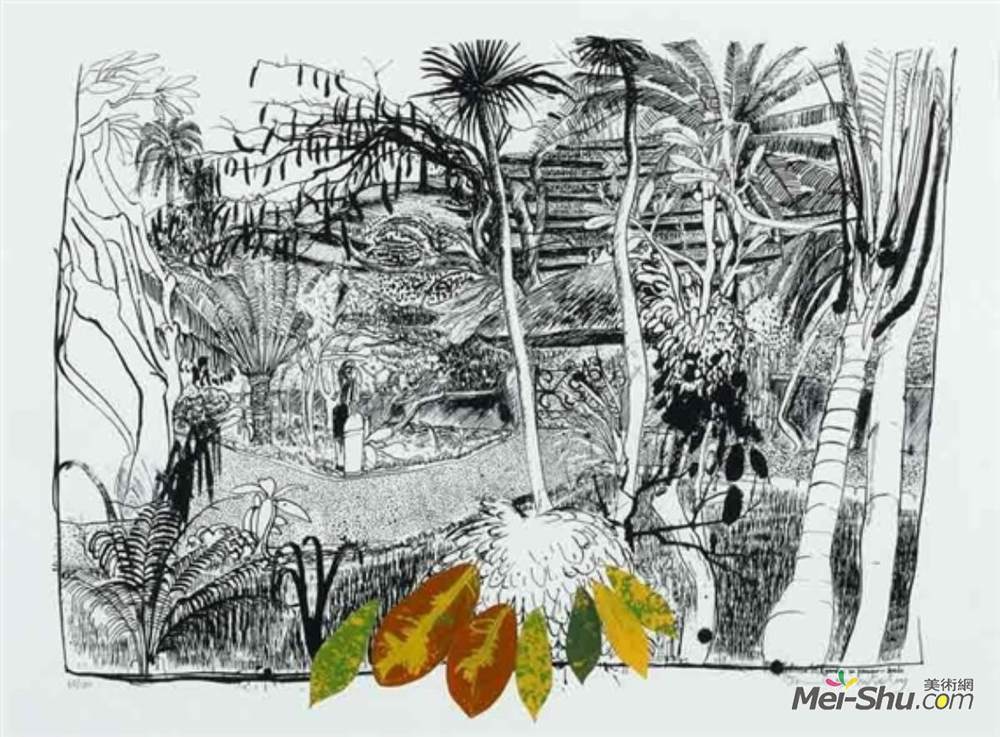 布雷特·怀特利(Brett Whiteley)高清作品《沙努尔的花园——巴厘》