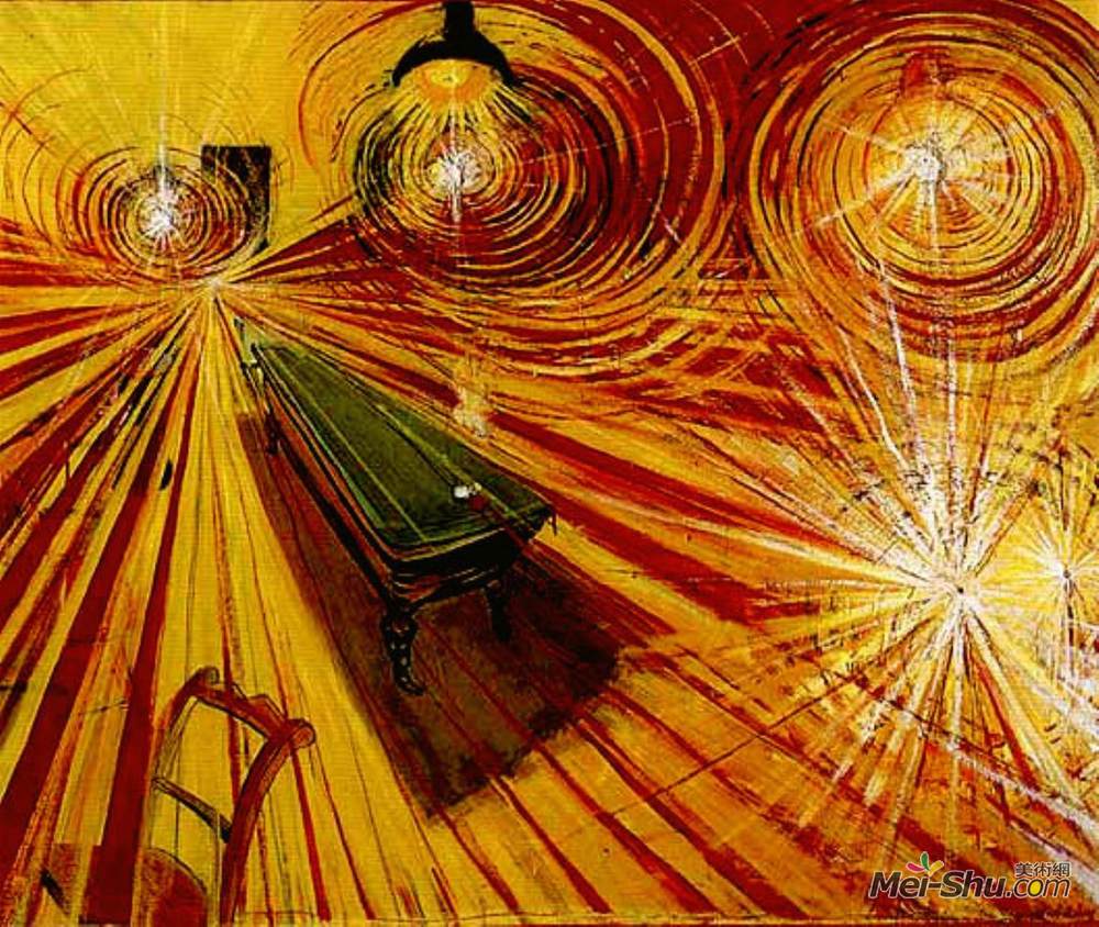 布雷特·怀特利(Brett Whiteley)高清作品《夜咖啡馆》