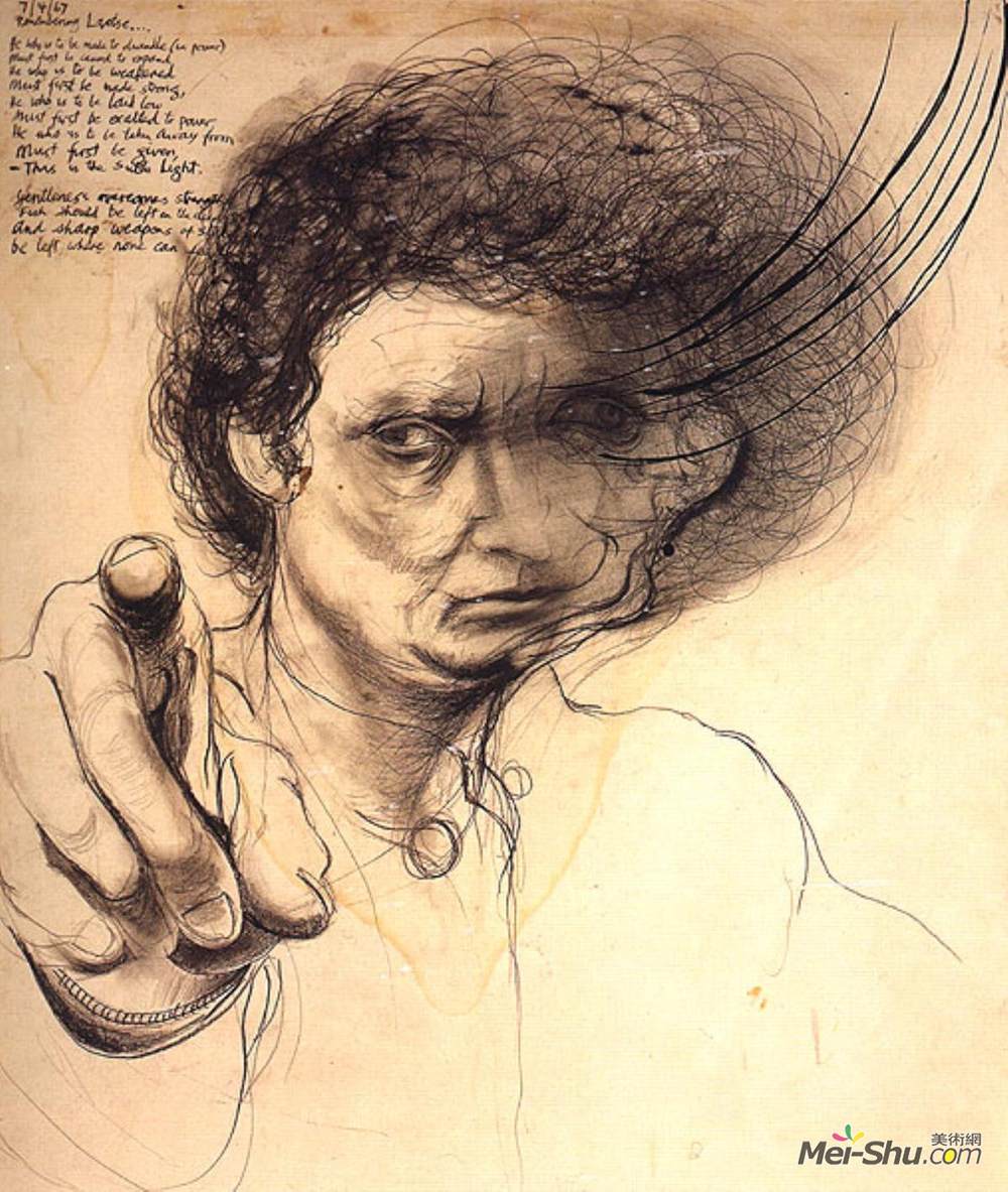 布雷特·怀特利(Brett Whiteley)高清作品《记住老子（剃掉一秒）》